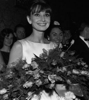 Audrey Hepburn - white outfit with roses 1965.jpg
